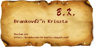 Brankován Kriszta névjegykártya